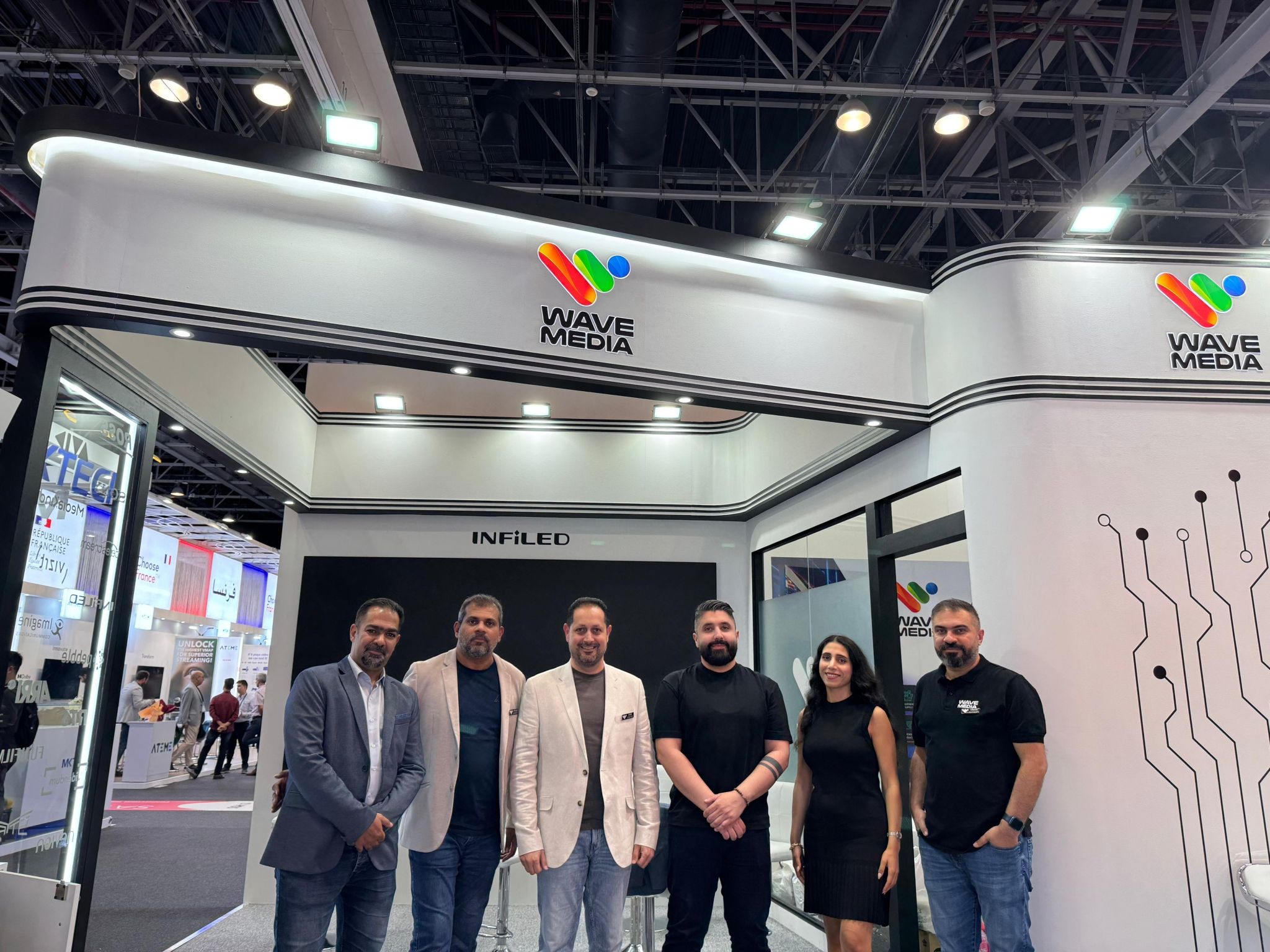 WAVE MEDIA Group team at CABSAT exhibition